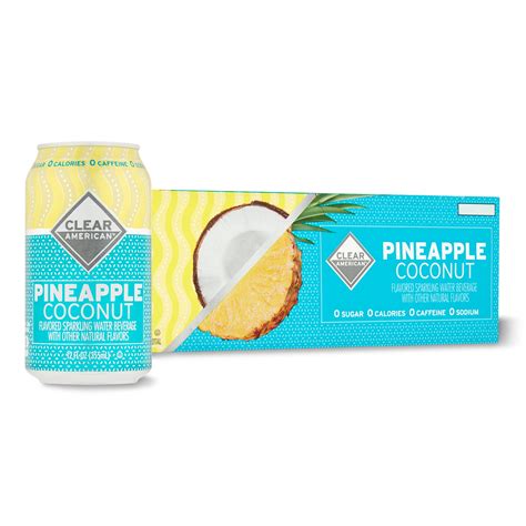 Clear American Pineapple Coconut Sparkling Water, Zero Calories, 12oz ...