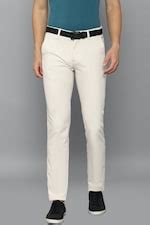 Buy Men Beige Slim Fit Solid Flat Front Casual Trousers Online - 751419 ...