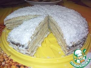 Блинный торт с кремом из манной крупы – кулинарный рецепт