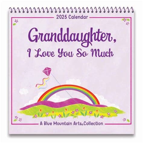 Granddaughter, I Love You So Much 2025 Calendar - Steve's Hallmark