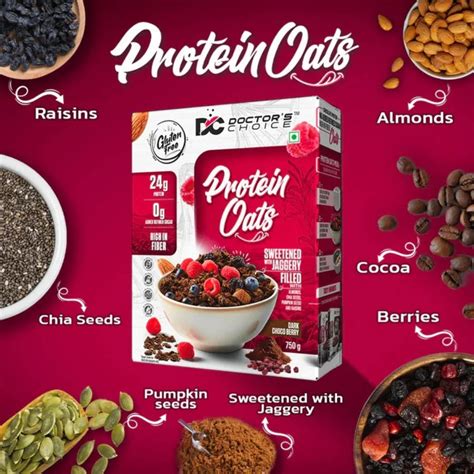 Buy Doctor's Choice Protein Oats 750 gm ( 15 Serving ) Online | NutriStar