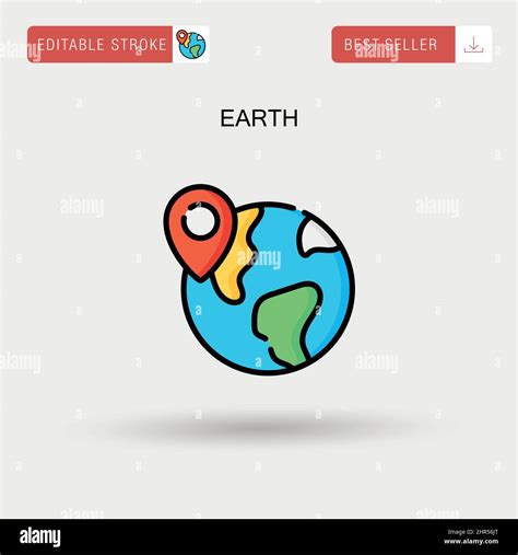 Earth Icon Simple Line 的图像结果