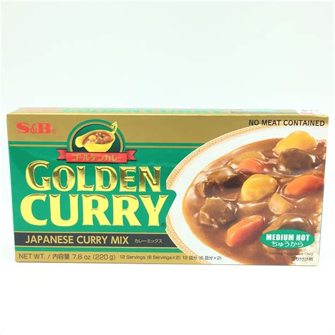 Japanese Curry Mix -S&B Golden Curry -Medium Hot 220g - Walmart.com