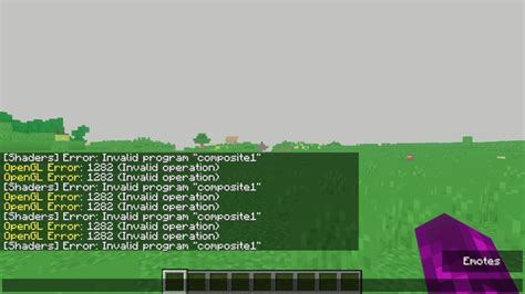 Image result for Minecraft Shader Error