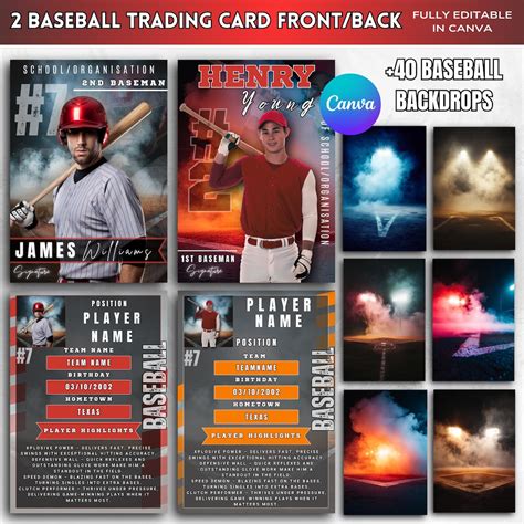 Image result for Baseball Card Front Back
