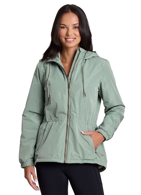Avalanche Women's Faux Fur Lined Rain Jacket with Zipper Pockets ...