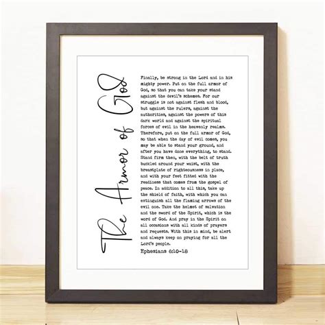 WCDHOR The Armor of God Art Print Bible Verse Quotes India | Ubuy