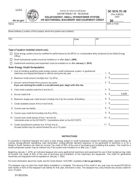 2022-2026 Form SC SC SCH. TC-38 - Blank Fillable Template | Fill Out ...