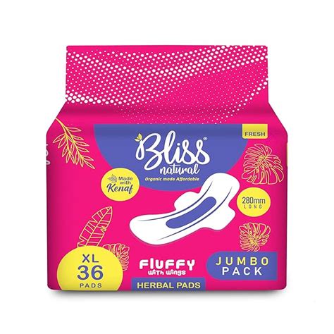 Buy BLISSNATURAL Organic Sanitary Pads For Women | Rash-Free Sanitary ...