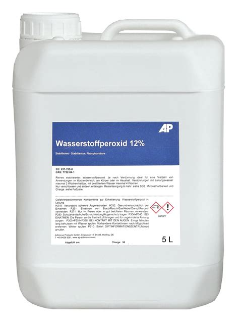 Hydrogen Peroxide 12%, stabilized (5 L) | SW10048