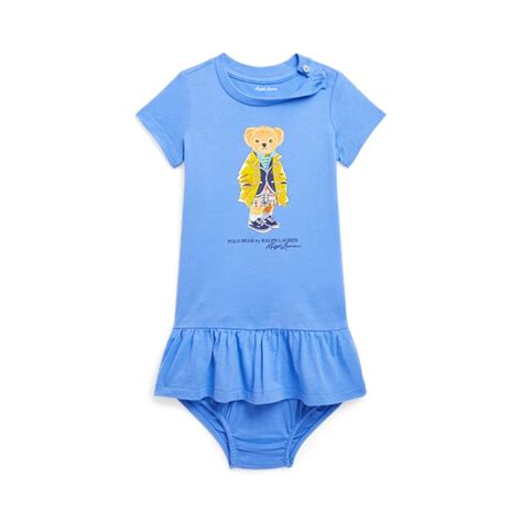 Polo Bear Cotton Jersey Dress & Bloomer for Baby Girl | Ralph Lauren® IN