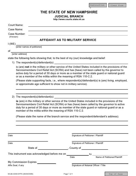 30 Army Sworn Statements (DA Form 2823) - TemplateArchive