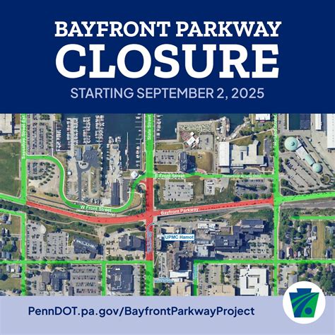 Closure of the Bayfront Parkway in the City of Erie to start next week ...