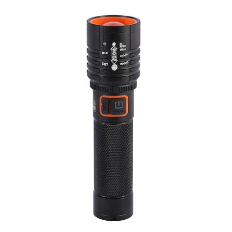 MZ 035 (ZOOMABLE LED Metal Torch) 4 Modes Flashlight, Super Bright Cree ...