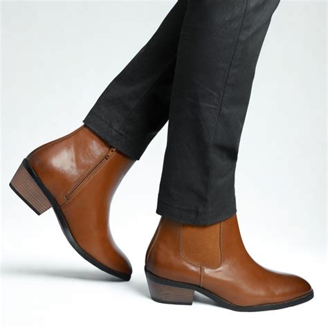 NICHE Brown Cuban Heel Chelsea Boot
