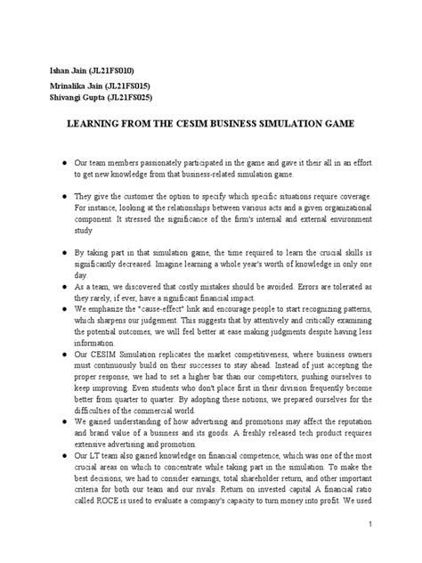 Image result for CESIM Project Simulation Answers