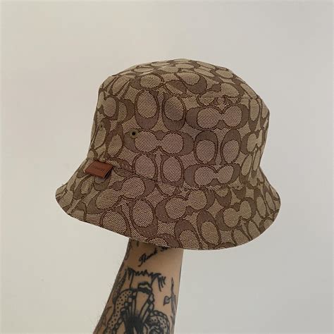 coach bucket hat only worn once best fits smaller... - Depop