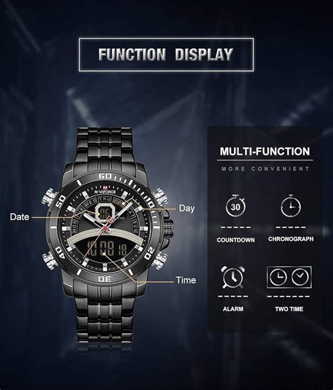 Buy NAVIFORCE Business Watches Mens Digital Sport Military Quartz ...