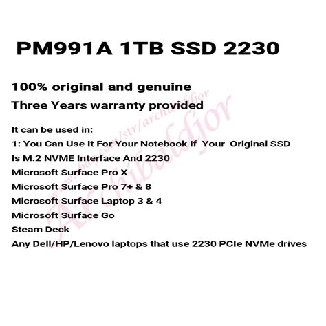 PM991A M.2 2230 SSD 1TB NVMe PCIe For Microsoft India | Ubuy