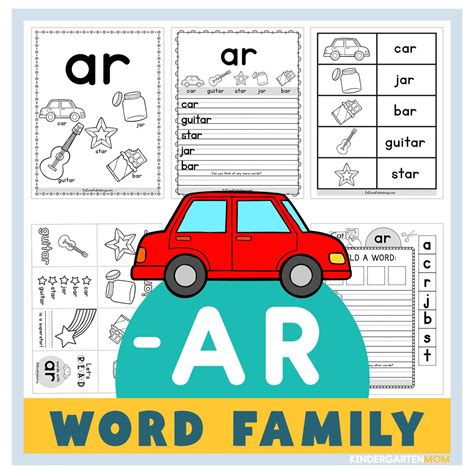 Ar Word Family Worksheets Ar Cut & Paste Worksheets