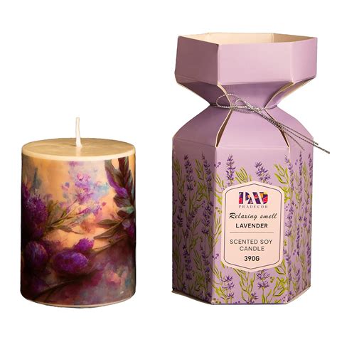 PRADECOR Scented Pillar Candle for Home Decor & Gifting – Lavender ...