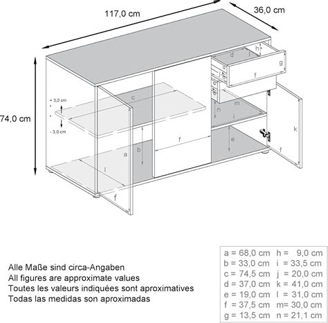 Buy Vladon Ben V3 Sideboard, Cabinet with 3 Doors and 2 Drawers, White ...