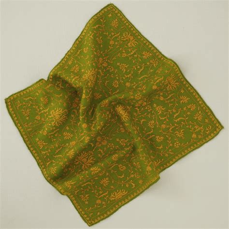 Hand Embroidered Pashmina Pocket Square | Kashmir Loom