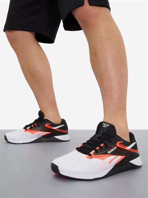 Кроссовки мужские Reebok Nano X4 арт. 100074684 черный/белый/оранжевый ...