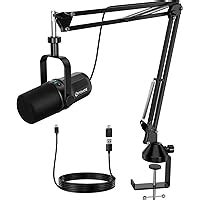 FIFINE XLR/USB Gaming Microphone Kit, Dynamic PC Mic for Streaming ...