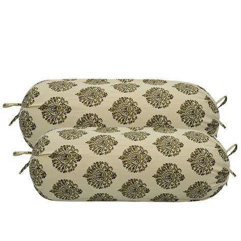 Cotton Printed Bolster Covers (Pack of 2 & 200 TC) – Trance Home Linen
