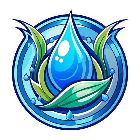 Water vector logo design on white background | Premium AI-generated vector