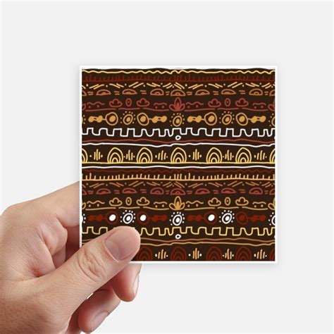 Africa Primitive Aboriginal Style Tribal Sticker Square Waterproof ...