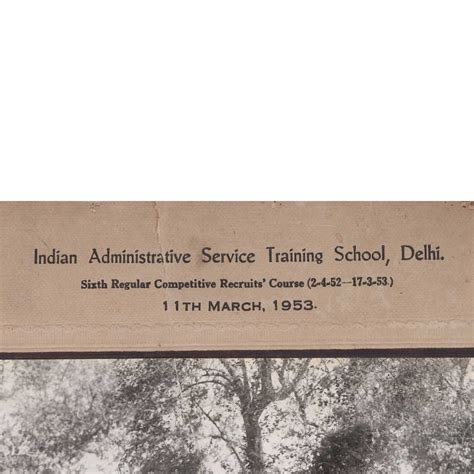 Group Paper Photo of Indian Administrative Service Training School Delhi