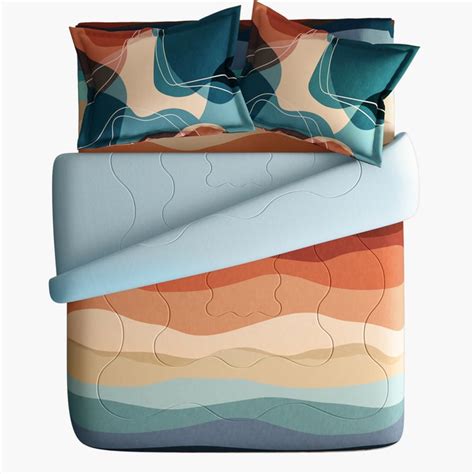 Buy PORTICO Facets Cotton 4Pcs Printed Double Bed-In-A-Bag Set from ...