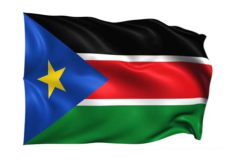 South Sudan Waving flag Realistic Transparent Background 15309577 PNG