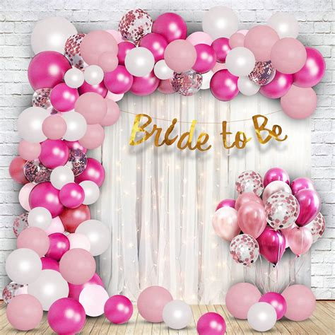 Party Propz Bride to Be Decoration - Pack of 63, Pink Bride to be ...