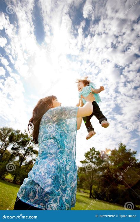 Playful Mother with Daughter Stock Photo - Image of parent, healthy ...