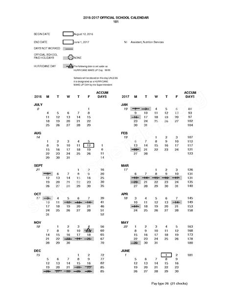 2016 - 2017 Employee Work Calendars | Collier County Public Schools ...