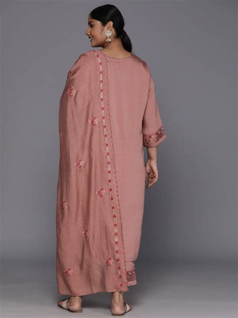 varanga plus size floral embroidered regular mirror work kurta with ...