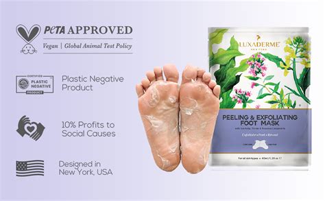 LuxaDerme Peeling & Exfoliating Foot Mask for Baby Soft Feet | Removes ...