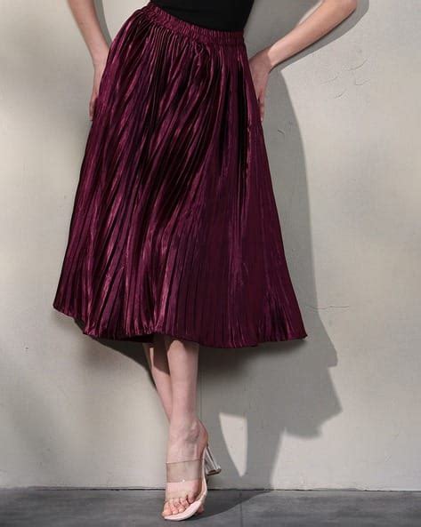 Buy Wine Skirts for Women by Shein Online | sheinindia.in