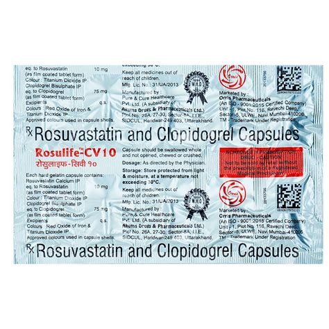 Rosulife-CV 10 Capsule | Uses, Side Effects, Price | Apollo Pharmacy
