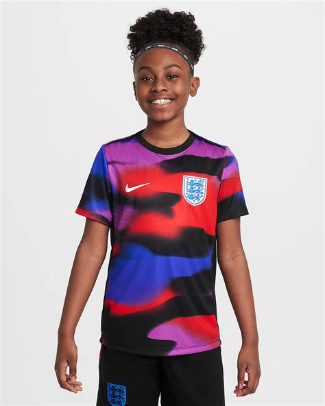 Haut de foot d'avant-match à manches courtes Nike Dri-FIT Angleterre ...