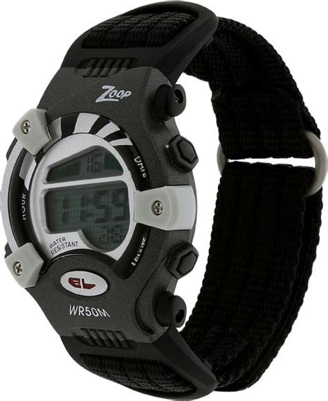 Zoop byTitan NPC3002PV03 Zoop Digital Dial Black Fabric Strap Digital ...