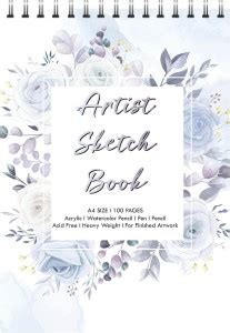 paper pebbles White Lotus Leaf Pattern Sketch Book for Arts and Drawing ...