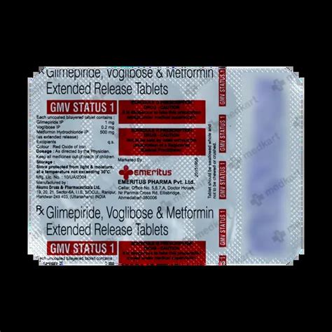 GMV STATUS 1MG TABLET 10'S Price, Uses, Side Effects & Substitutes ...