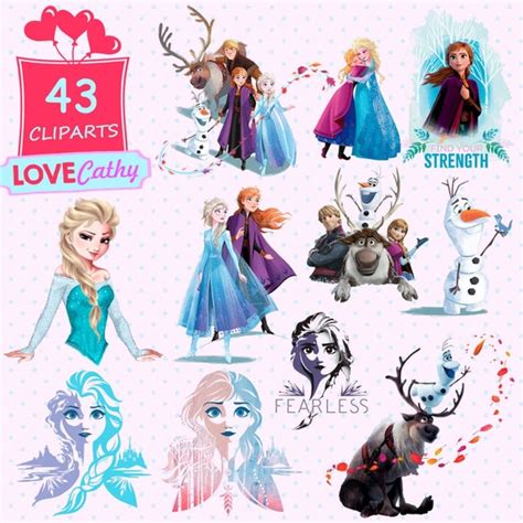 Frozen Frozen Font Vector Clipart Digital PNG Printable - Etsy India