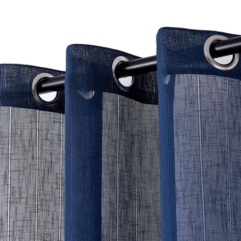 Buy Chanderi Set of 2 Striped Sheer Door Curtains from Home Centre at ...