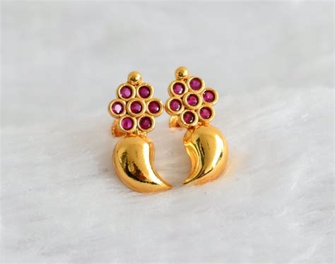 Gold look alike ad pink mango earrings dj-49354 – dreamjwell
