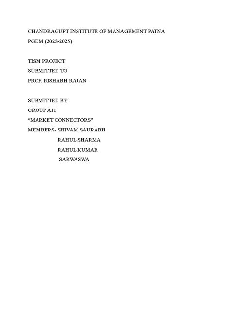 Research Project merged - CHANDRAGUPT INSTITUTE OF MANAGEMENT PATNA ...